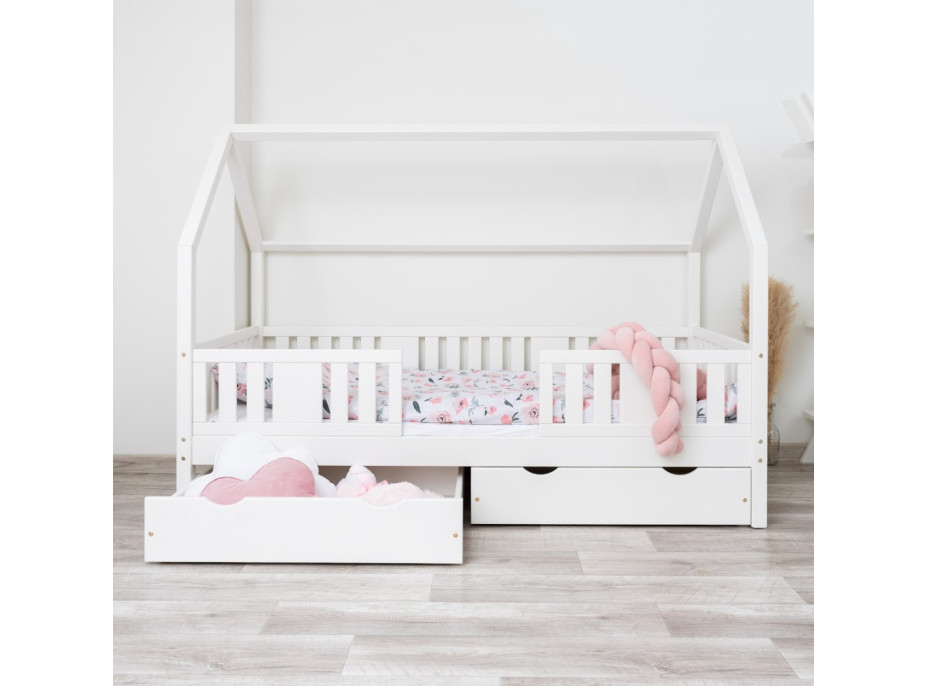 Detská domčeková posteľ z masívu borovice NIKO L 20 - 200x90 cm