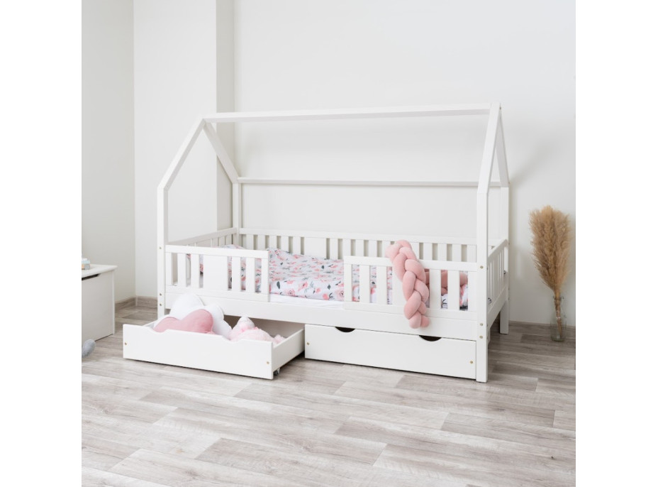 Detská domčeková posteľ z masívu borovice NIKO L 20 - 200x90 cm