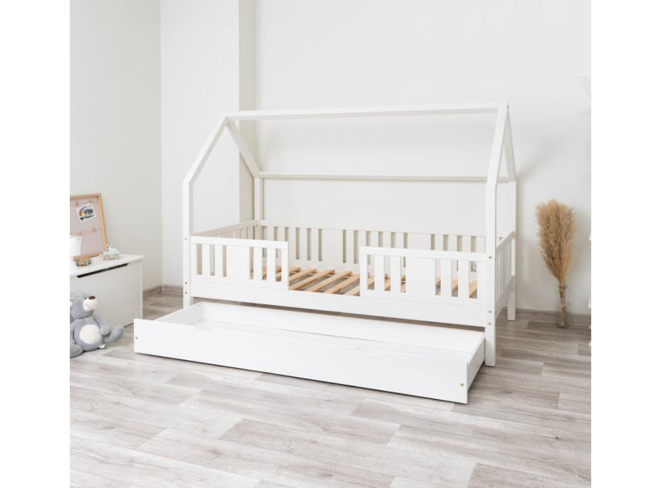 Detská domčeková posteľ z masívu borovice NIKO L 20 - 200x90 cm