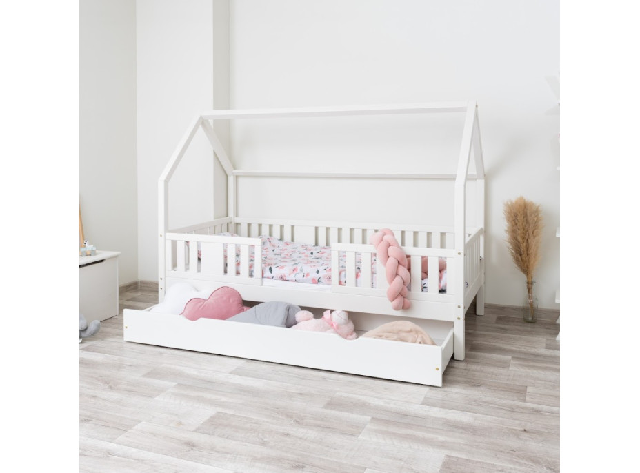 Detská domčeková posteľ z masívu borovice NIKO L 20 - 200x90 cm