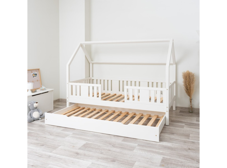 Detská domčeková posteľ z masívu borovice NIKO L 20 - 200x90 cm