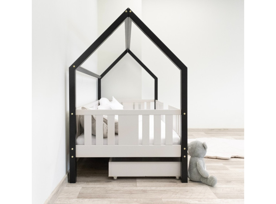 Detská domčeková posteľ z masívu borovice NIKO L 20 - 200x90 cm