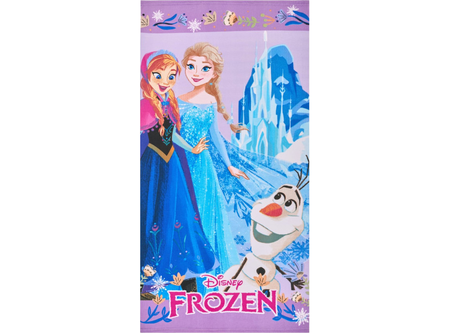 Detská rýchloschnúca osuška 70x140 cm - FROZEN - Anna, Elsa a Olaf