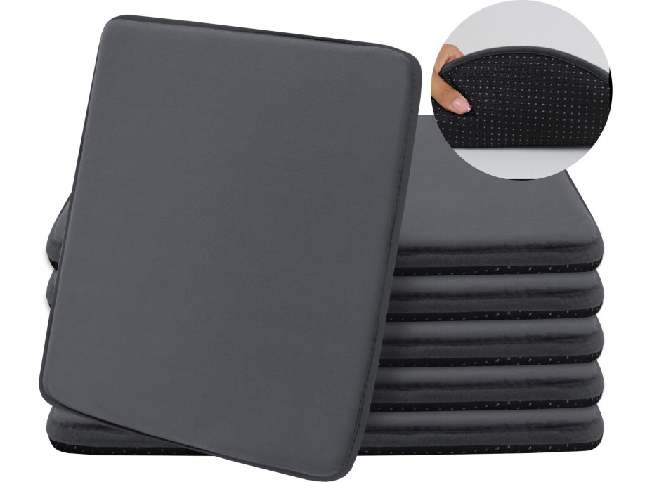 Podsedák na stoličke MARIE 38x38 cm - tmavo šedý