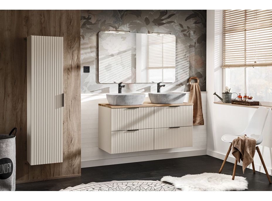 Kúpeľňová závesná skrinka ADÉLA - vysoká - kašmírová