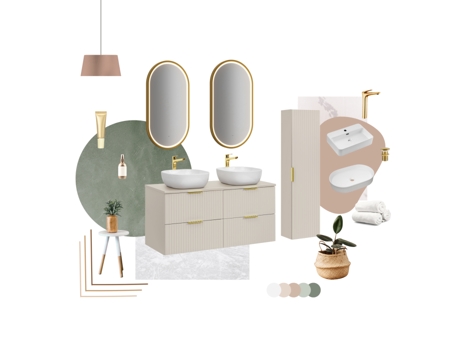 Doska na skrinku pod umývadlo ADÉLA 60 cm - kašmírová