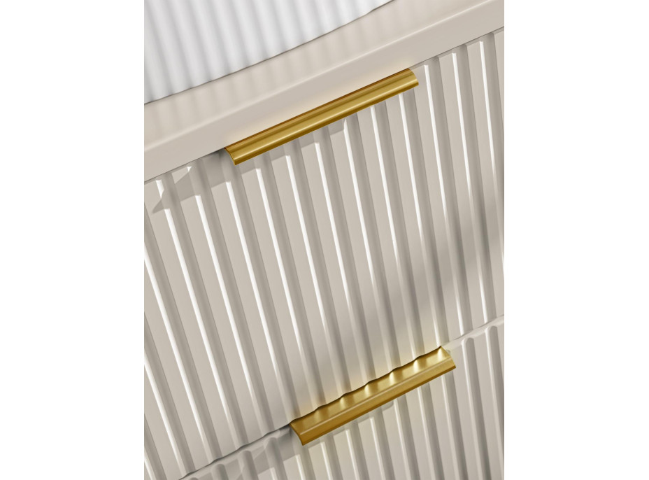 Kúpeľňová závesná skrinka ADÉLA - nízka spodná s košom na bielizeň - bez hornej dosky - kašmírová