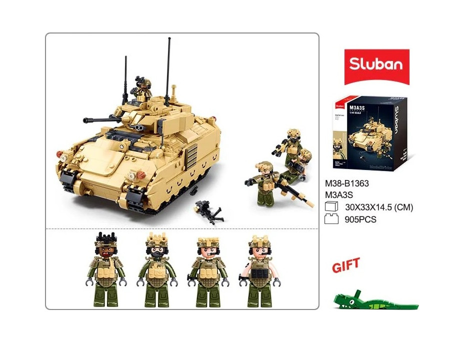 Sluban M38-B1363 Americký ľahký tank M3A3 Bradley