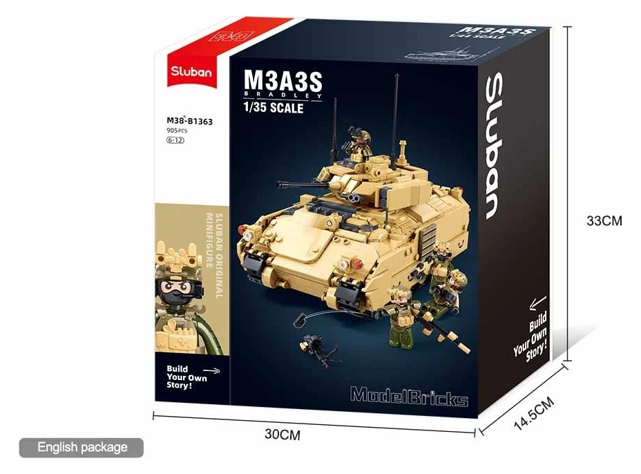 Sluban M38-B1363 Americký ľahký tank M3A3 Bradley