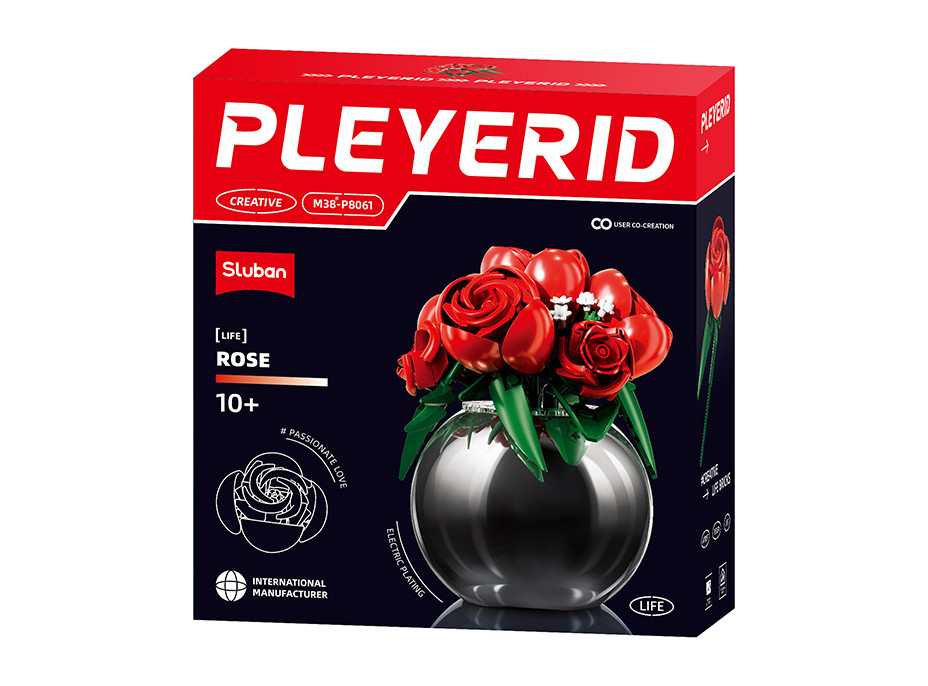 Sluban Flowers M38-P8061 Kytica červených ruží vo váze