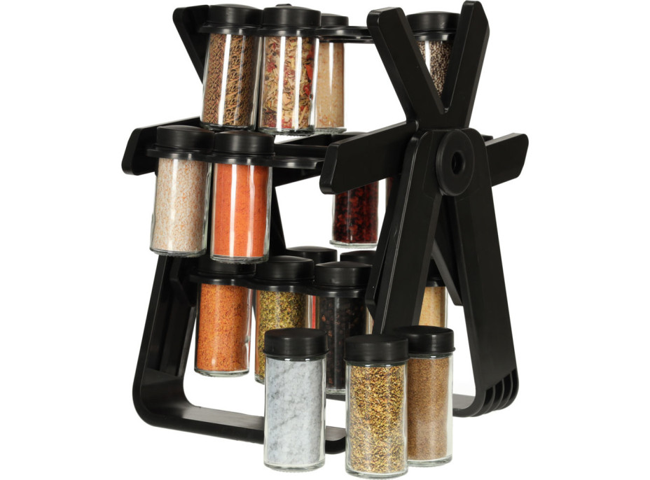 Otočný stojan na koreničky - čierny