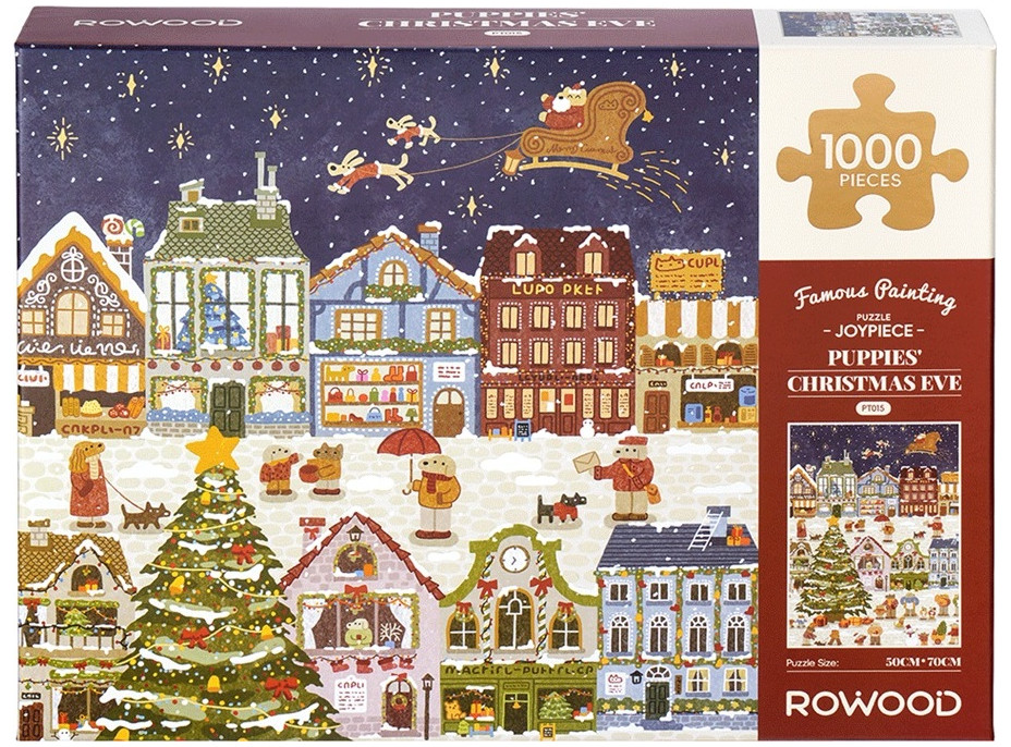 RoboTime Puzzle Štedrý deň šteniat 1000 dielikov