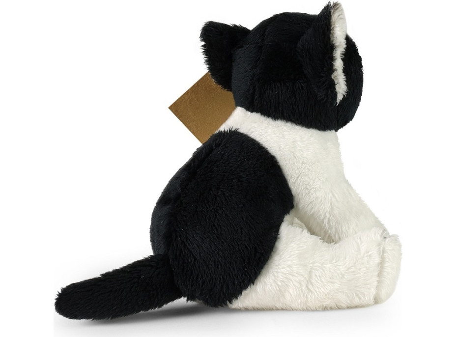 Rappa Plyšová mačka sediaca čierno-biela 14 cm ECO-FRIENDLY