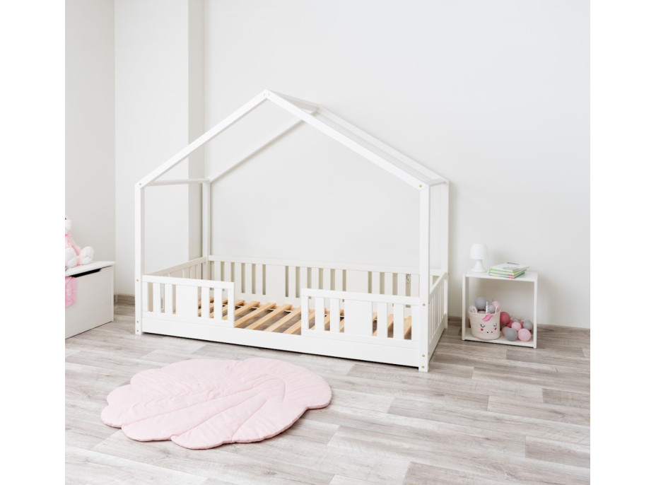 Detská domčeková Montessori posteľ z masívu borovice NIKO S - 200x90 cm