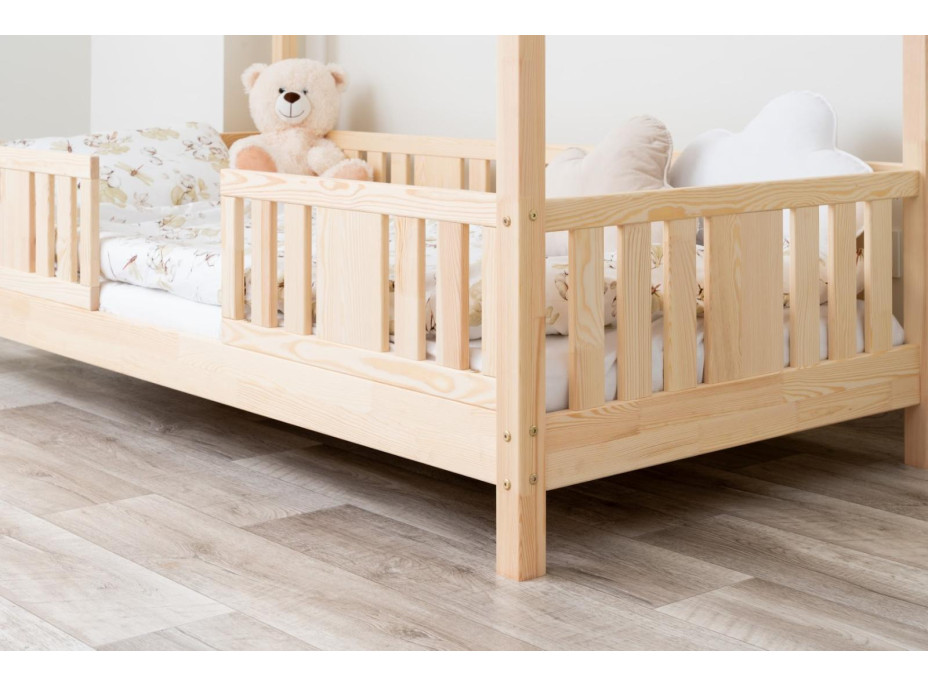 Detská domčeková posteľ z masívu borovice NIKO S 10 - 180x80 cm