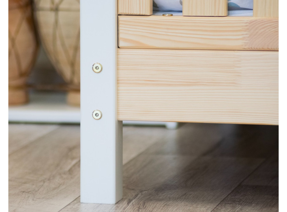 Detská domčeková posteľ z masívu borovice NIKO S 10 - 190x90 cm