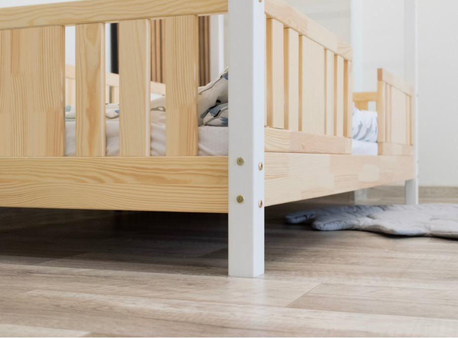 Detská domčeková posteľ z masívu borovice NIKO S 10 - 200x90 cm