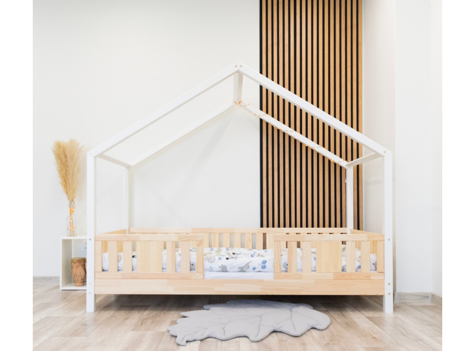 Detská domčeková posteľ z masívu borovice NIKO S 10 - 200x90 cm