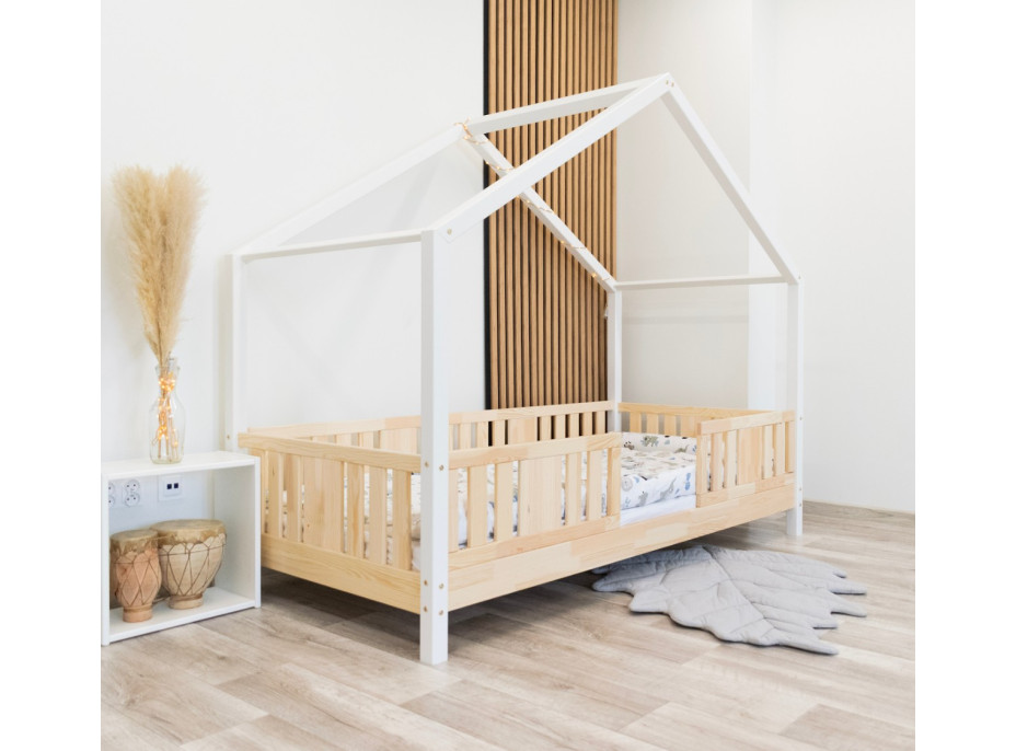 Detská domčeková posteľ z masívu borovice NIKO S 10 - 200x90 cm