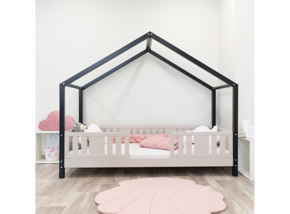 Detská domčeková posteľ z masívu borovice NIKO S 10 - 190x90 cm