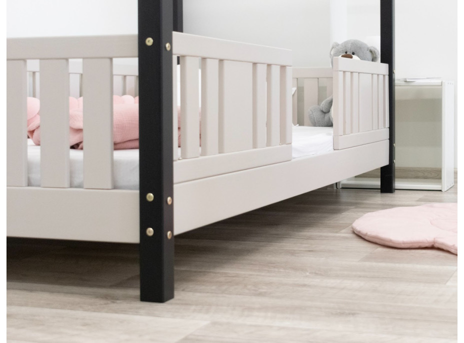 Detská domčeková posteľ z masívu borovice NIKO S 10 - 200x90 cm