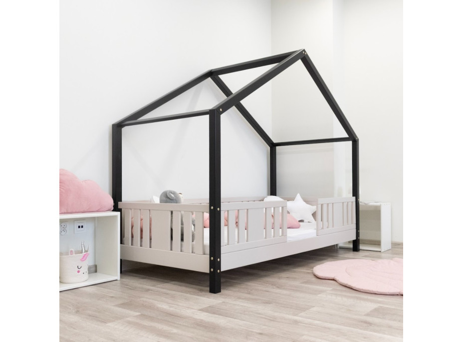 Detská domčeková posteľ z masívu borovice NIKO S 10 - 190x90 cm