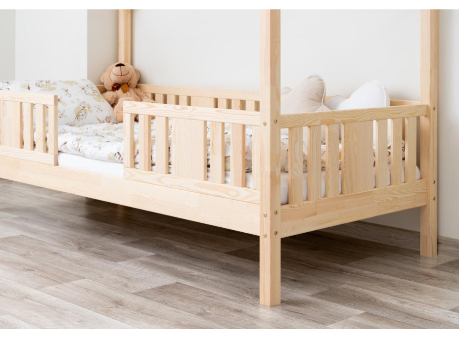 Detská domčeková posteľ z masívu borovice NIKO S 20 - 180x80 cm