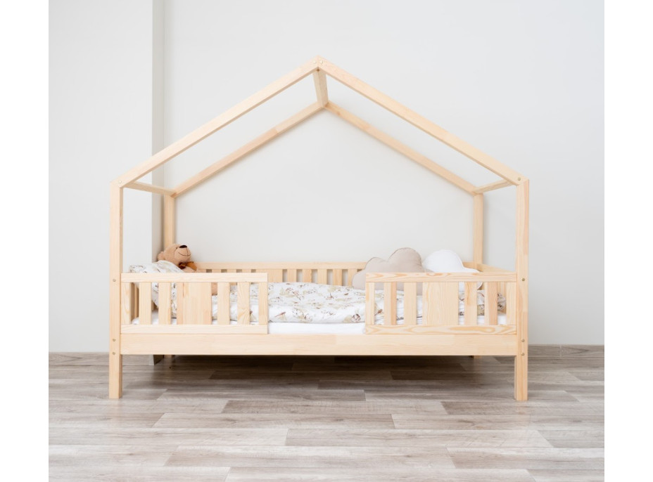 Detská domčeková posteľ z masívu borovice NIKO S 20 - 180x80 cm