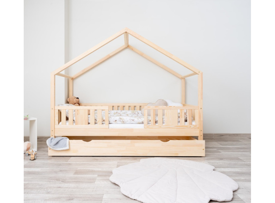 Detská domčeková posteľ z masívu borovice NIKOS 20 - 200x90 cm
