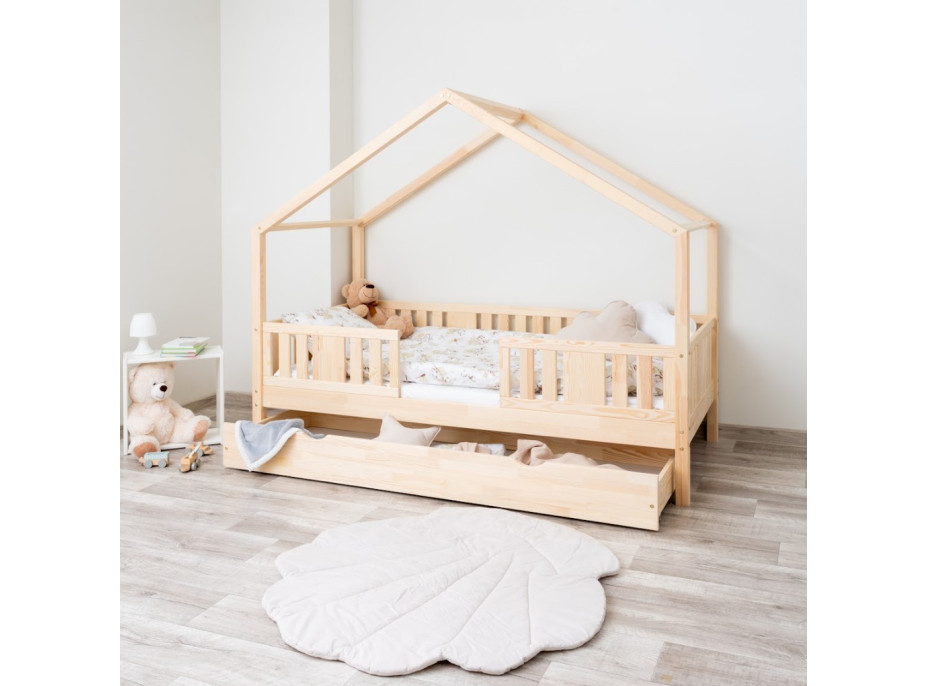 Detská domčeková posteľ z masívu borovice NIKOS 20 - 200x90 cm