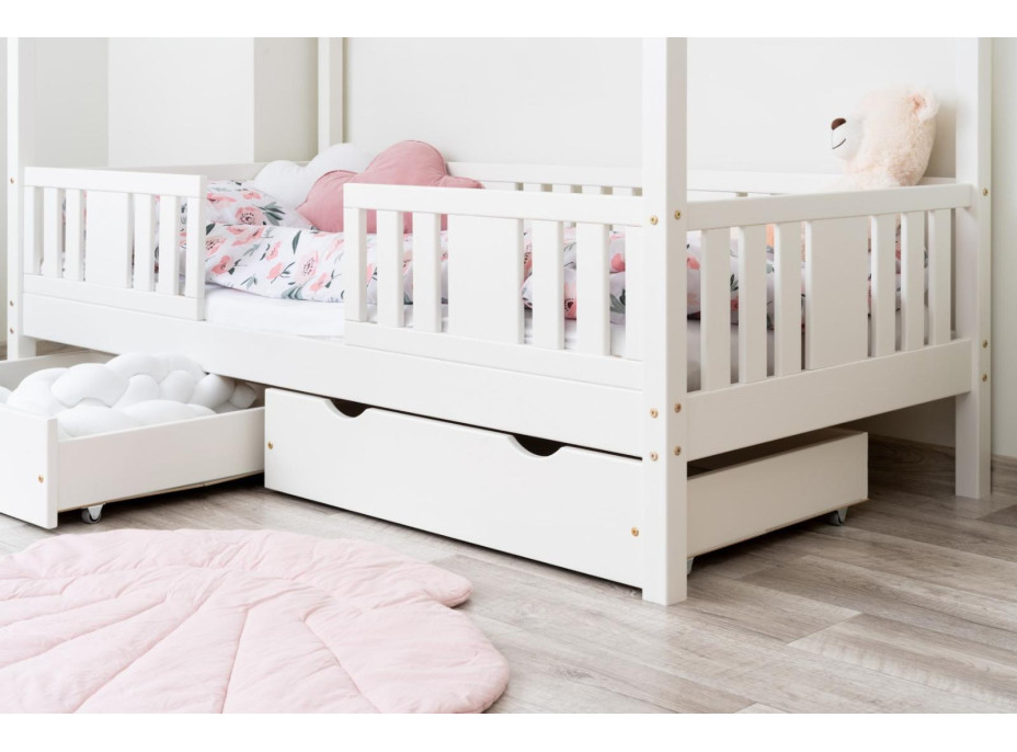 Detská domčeková posteľ z masívu borovice NIKO S 20 - 190x90 cm