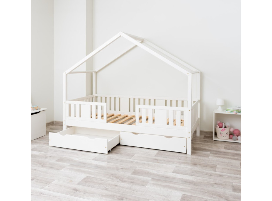 Detská domčeková posteľ z masívu borovice NIKO S 20 - 190x90 cm