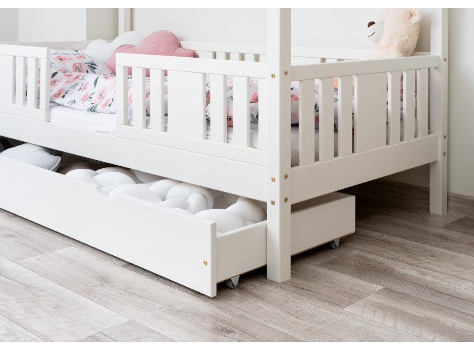 Detská domčeková posteľ z masívu borovice NIKO S 20 - 160x80 cm