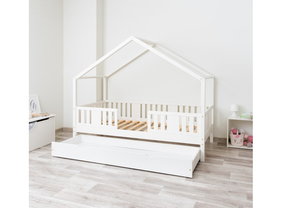 Detská domčeková posteľ z masívu borovice NIKOS 20 - 200x90 cm