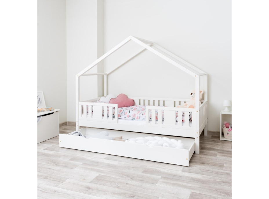 Detská domčeková posteľ z masívu borovice NIKO S 20 - 180x80 cm