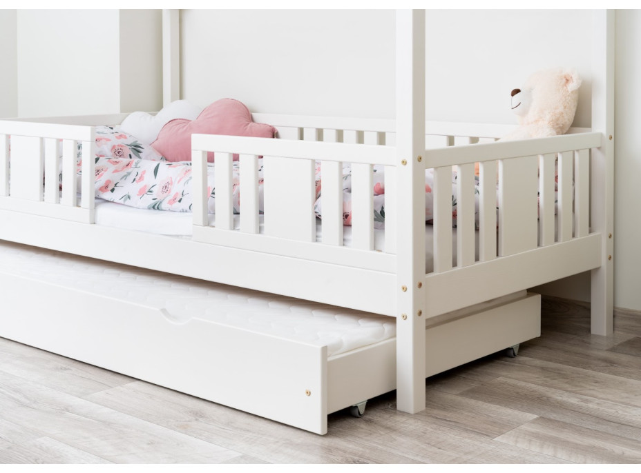 Detská domčeková posteľ z masívu borovice NIKO S 20 - 190x90 cm