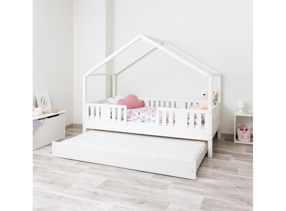 Detská domčeková posteľ z masívu borovice NIKO S 20 - 190x90 cm