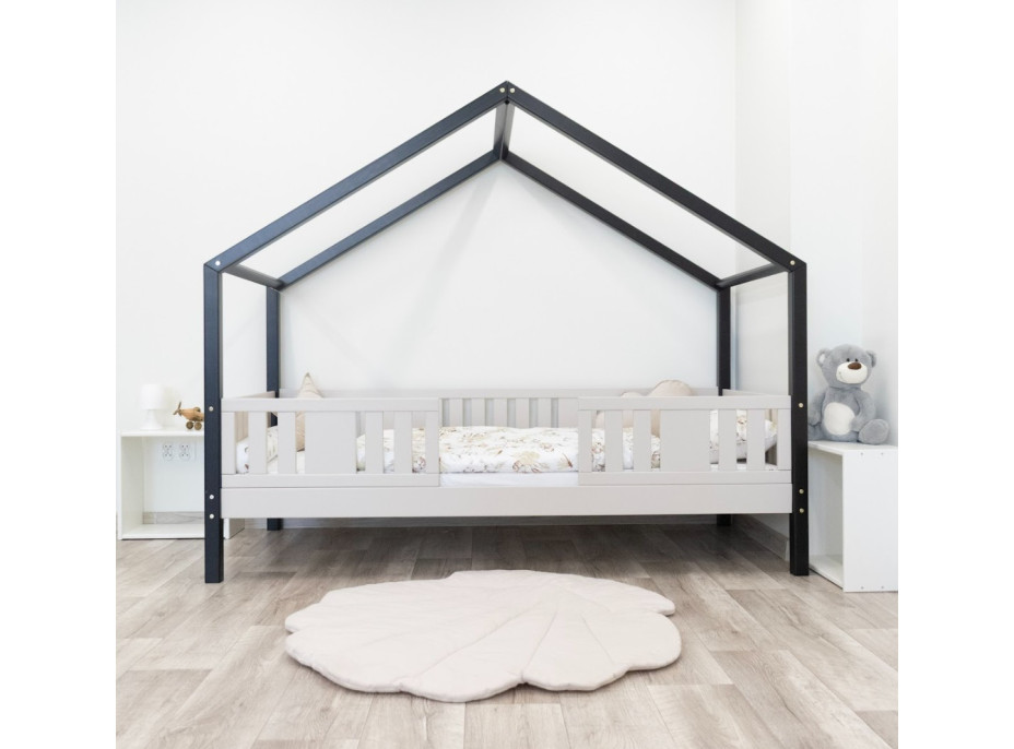 Detská domčeková posteľ z masívu borovice NIKO S 20 - 190x90 cm