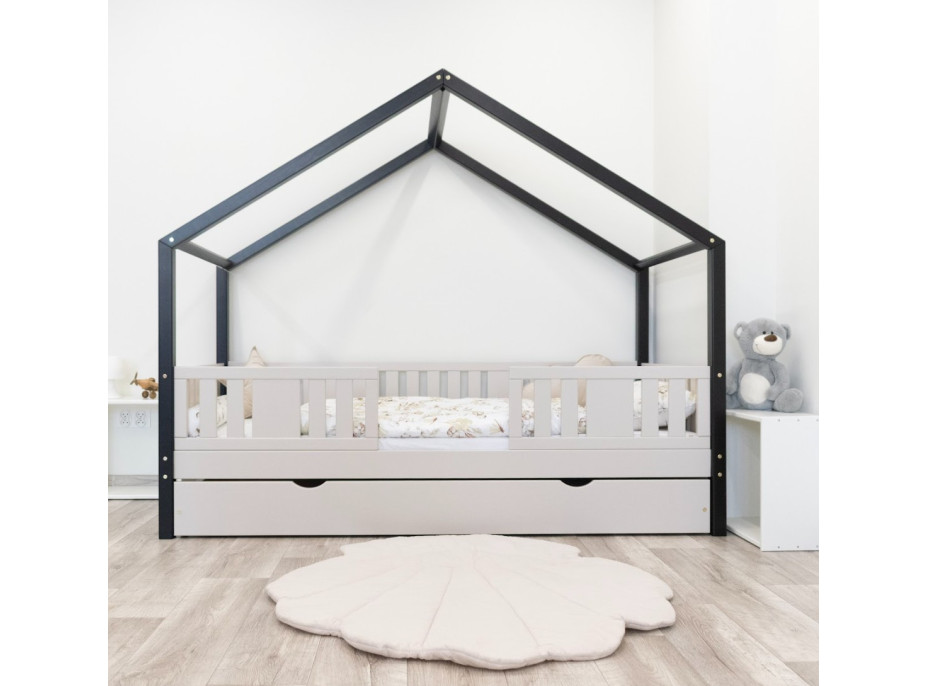 Detská domčeková posteľ z masívu borovice NIKO S 20 - 190x90 cm