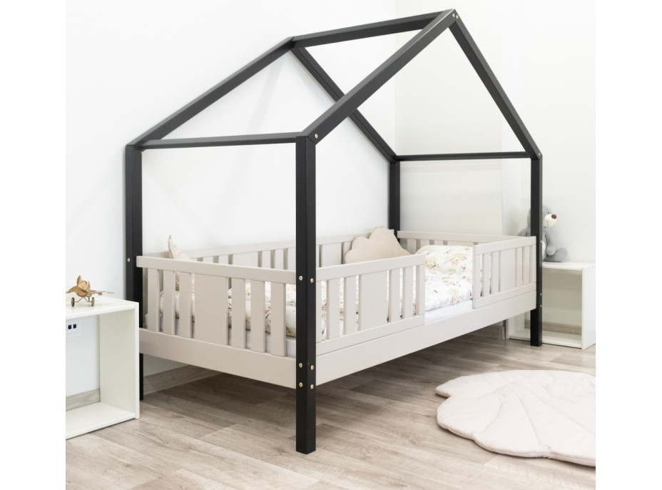 Detská domčeková posteľ z masívu borovice NIKO S 20 - 180x80 cm