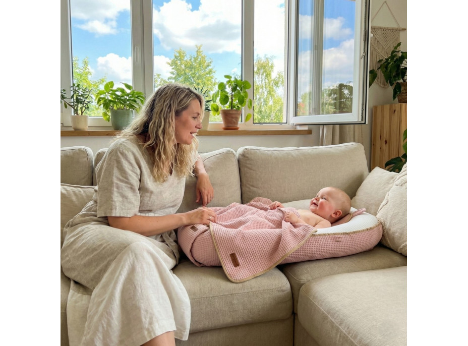 Hniezdočko (kokon) pre bábätko - BABYMAM AIR 3D SAFE SLEEP SET - ružové