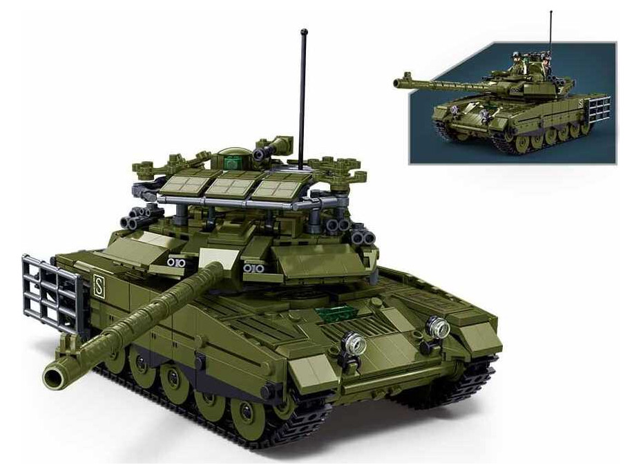 Sluban Model Bricks M38-B1377 Tank T-90M-S v mierke 1:35