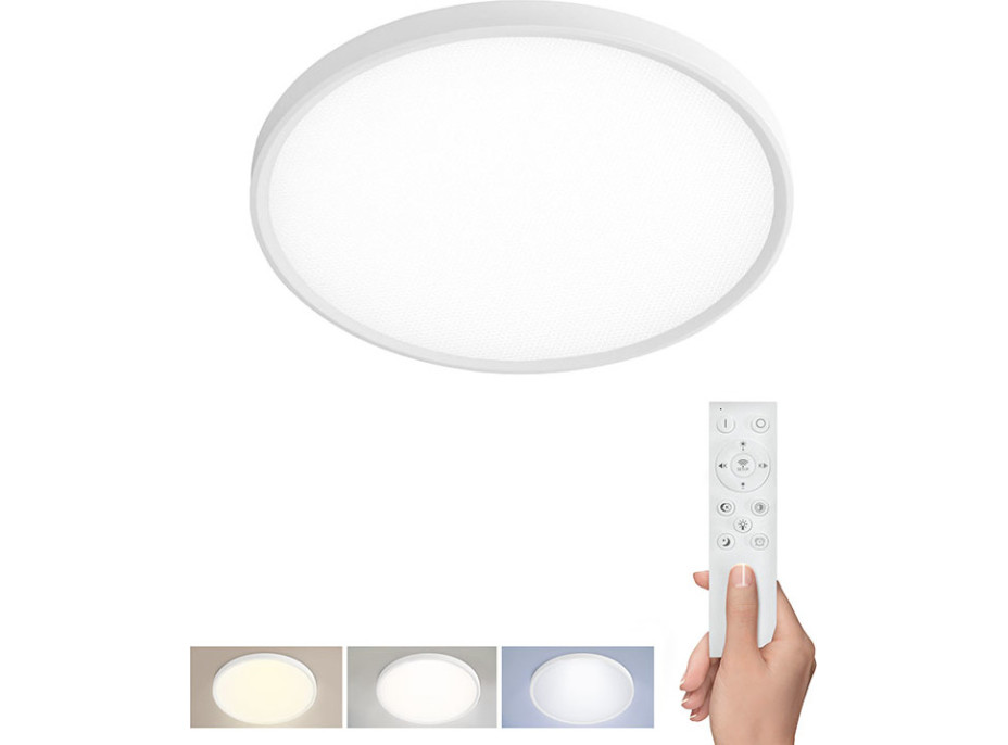 Solight LED osvetlenie s diaľkovým ovládačom Estela White UGR, 40W, 4300lm, 50cm, URG
