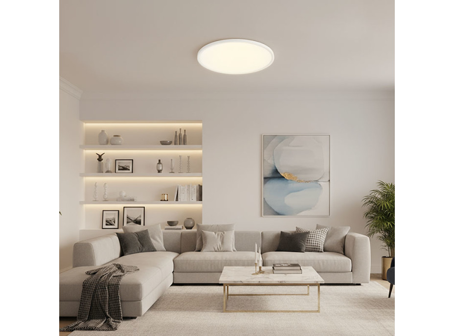 Solight LED osvetlenie s diaľkovým ovládačom Estela White UGR, 40W, 4300lm, 50cm, URG