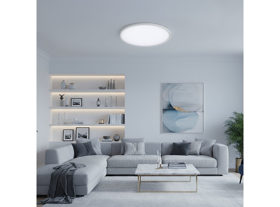 Solight LED osvetlenie s diaľkovým ovládačom Estela White, 50W, 5400lm, 60cm, URG