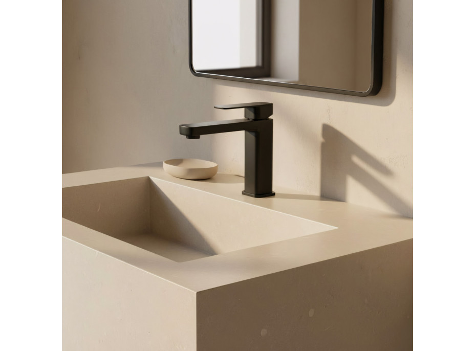 Umývadlová batéria REA ARLO - čierna - nízka