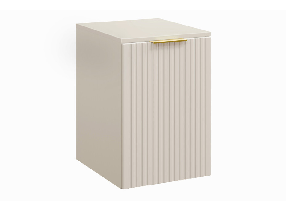 Kúpeľňová závesná skrinka ADÉLA - nízka spodná s košom na bielizeň - kašmírová