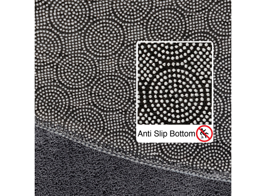 Kusový koberec Sky 5400 Grey kruh