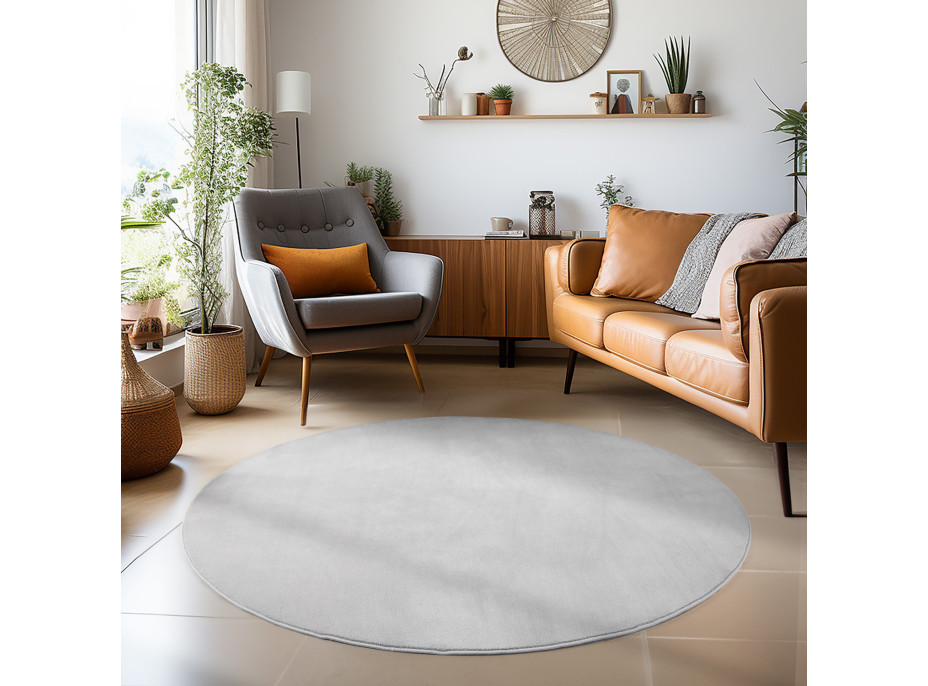 Kusový koberec Sky 5400 Silver kruh