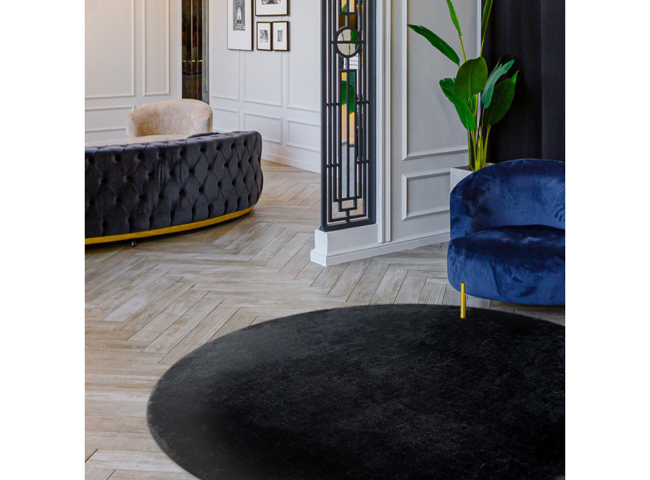 Kusový koberec Visco Rabbit Dark grey 5 kruh